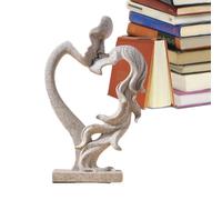 Anulely Estatua del beso de los amantes | Escultura de resina | Escultura de pareja abstracta y romántica creativa para sala de estar, dormitorio y TV