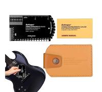 Anulely Medidor de altura de cuerda de guitarra, medidor de regla de acción, regla de acción, regla de traste, herramienta de configuración profesional para guitarra, ukelele