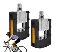 Anulely Pedales de bicicleta Plegables,Pedales de bicicleta Plegable | Pedales de bicicleta de carretera - Pedales de bicicleta antideslizantes de gran plataforma de montaña, pedales híbridos de