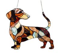 Anulely Perro salchicha | Mascota conmemorativa | Perro salchicha manchado para ventana, para mujeres, mamás, amantes de los cachorros