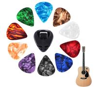Anulely Púas para guitarra eléctrica, púas para guitarra acústica, púas de bajo y guitarra eléctrica, accesorios para guitarra eléctrica, juego de 10 púas para bajo, guitarra eléctrica, acústica y
