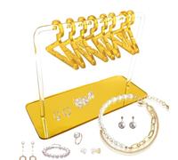 Anulely - Soporte para pendientes, perchas para abrigos, soporte de pendientes de acrílico con 8 perchas, organizador de soporte para pendientes para exposición personal