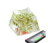 Anulely Teclas de resina para teclado, resina de flores - Gypsophila Sa Profile - El teclado brilla a través de la tapa transparente R4 y mejora la experiencia de escritura para