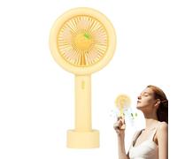 Anulely Ventilador de escritorio pequeño pequeño ventilador de bolsillo - Ventilador personal recargable USB Fruta, ventilador de batería de viento fuerte, ventilador de escritorio portátil para