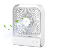 Anulely Ventilador de escritorio, pequeño ventilador de escritorio | Ventilador de mesa portátil - Potente ventilador portátil de 4 velocidades, ventilador de enfriamiento silencioso, pequeño