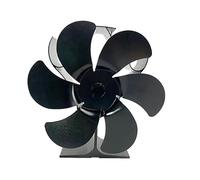 Anulely Ventilador de estufa alimentado por calor | Ventilador silencioso de chimenea de 6 hojas, hojas de aluminio, mango silencioso no eléctrico, ventilador de estufa de leña termoeléctrico para