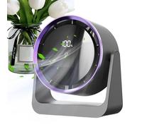 Anulely Ventilador de mesa | Ventilador de escritorio portátil recargable por USB, inclinación ajustable de 90 grados, luces nocturnas, potente dispositivo de refrigeración personal para mujeres y