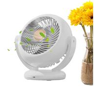 Anulely Ventilador de tráfico, ventilador - ventilador de escritorio recargable tipo C,Ventilador ligero y silencioso de mesa de circulación de aire para habitación personal para un