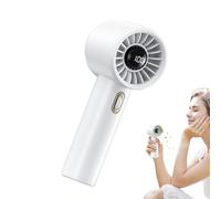 Anulely Ventilador portátil recargable, ventilador eléctrico de mano - Ventilador de refrigeración Ventilador de mano - Pantalla LED de ventilador personal recargable, ventilador portátil