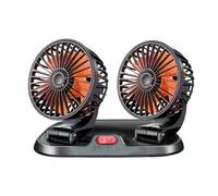 Anulely Ventiladores de coche, ventilador de coche - Ventilador de coche eléctrico de 12 V/24 V, ventilador de vehículo ajustable,Ventilador de salpicadero USB, ventilador de camión