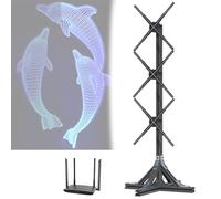 Anuncia pantalla holográfica publicitaria de 19.25 pulgadas, ventilador de pantalla holográfica, pantalla de proyector de video de animación 3D