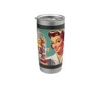 Anuncio de ama de casa de mediados de siglo Deez Jar of Nuts Vaso térmico de acero inoxidable de doble pared