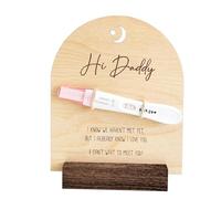 Anuncio de bebé de madera | revelación del embarazo para el marido | Ideas creativas para anuncios para exhibir | Ideal para fiestas familiares | Diseño personalizable