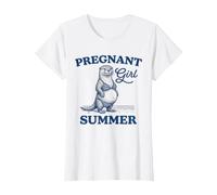 Anuncio de bebé de Nutria de Verano para niña Embarazada Camiseta