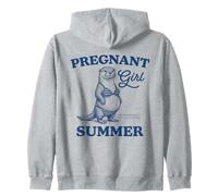 Anuncio de bebé de Nutria de Verano para niña Embarazada Sudadera con Capucha