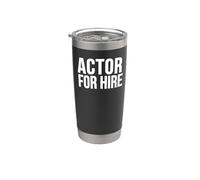 Anuncio de carrera de actor a contrato Texto en negrita Vaso térmico de acero inoxidable de doble pared