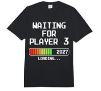 Anuncio de Embarazo 2027 Esperando al Jugador 3 Papá Gamer Comfort Colors Adult Heavyweight T-Shirt