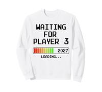 Anuncio de Embarazo 2027 Esperando al Jugador 3 Papá Gamer Sudadera
