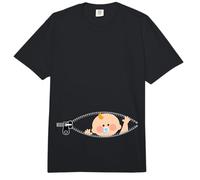 Anuncio de Embarazo Baby Reveal Baby Boy Peeking Comfort Colors Adult Heavyweight T-Shirt
