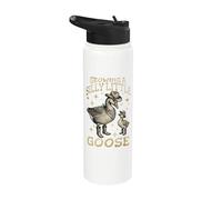 Anuncio de Embarazo Creciendo Silly Little Goose Funny Mom Stainless Steel Insulated Water Bottle
