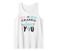 Anuncio de Embarazo de Granna de revelación de género Rosa o Azul Camiseta sin Mangas