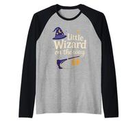 Anuncio de Embarazo de Halloween Little Wizard On The Way Camiseta Manga Raglan