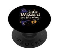 Anuncio de Embarazo de Halloween Little Wizard On The Way PopSockets PopGrip Adhesivo