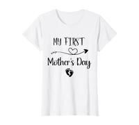 Anuncio de Embarazo de mi Primer día de la Madre para la Nueva mamá Camiseta