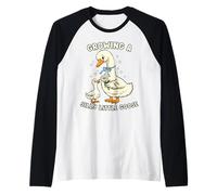 Anuncio de Embarazo Goose Growing Silly Little Funny Mama Camiseta Manga Raglan