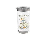 Anuncio de Embarazo Goose Growing Silly Little Funny Mama Vaso térmico de acero inoxidable de doble pared