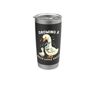 Anuncio de Embarazo Goose Growing Silly Little Funny Mama Vaso térmico de acero inoxidable de doble pared