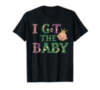 Anuncio de Embarazo I Got The Baby Revelar Mardi Gras Camiseta