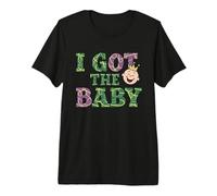 Anuncio de Embarazo I Got The Baby Revelar Mardi Gras Camiseta Premium