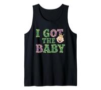 Anuncio de Embarazo I Got The Baby Revelar Mardi Gras Camiseta sin Mangas