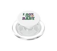 Anuncio de Embarazo I Got The Baby Revelar Mardi Gras PopSockets PopGrip para MagSafe