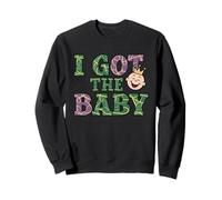 Anuncio de Embarazo I Got The Baby Revelar Mardi Gras Sudadera
