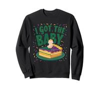 Anuncio de Embarazo I Got The Baby Revelar Mardi Gras Sudadera