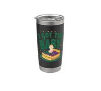 Anuncio de embarazo I Got The Baby Revelar Mardi Gras Vaso térmico de acero inoxidable de doble pared