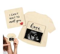 Anuncio de Embarazo para Abuelos | Marco de madera para fotos de ultrasonido | Anuncio embarazo abuela | para revelación de género, reuniones familiares, dormitorio, salón, casa, vacaciones