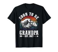 Anuncio de Embarazo Retro para Hombre Que Pronto será Abuelo 2027 Camiseta