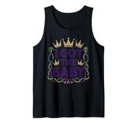 Anuncio de Embarazo We Got The Baby Revela Mardi Gras Camiseta sin Mangas