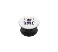Anuncio de Embarazo We Got The Baby Revela Mardi Gras PopSockets PopGrip Adhesivo