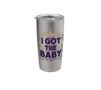 Anuncio de embarazo We Got The Baby Revela Mardi Gras Vaso térmico de acero inoxidable de doble pared