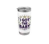 Anuncio de embarazo We Got The Baby Revela Mardi Gras Vaso térmico de acero inoxidable de doble pared