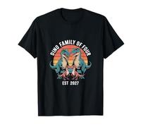 Anuncio de la Futura Familia Dino de Cuatro EST 2027 Camiseta