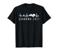 Anuncio del bebé del Latido del corazón de la Futura Abuela 2027 Camiseta
