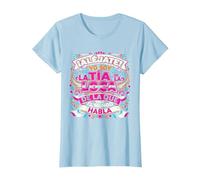 Anuncio Embarazadas Cumpleaños Regalo Tia Yo Soy La Tía Loca Camiseta, Mujer, Azul Bebé, XL
