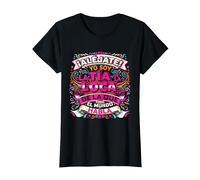Anuncio Embarazadas Cumpleaños Regalo Tia Yo Soy La Tía Loca Camiseta, Mujer, Negro, XL