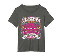 Anuncio Embarazadas Cumpleaños Regalo Tia Yo Soy La Tía Loca Camiseta, Mujer Tallas Grandes, Asfalto, 4XL Grande