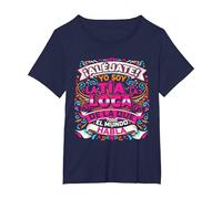 Anuncio Embarazadas Cumpleaños Regalo Tia Yo Soy La Tía Loca Camiseta, Mujer Tallas Grandes, Azul Marino, 6XL Grande